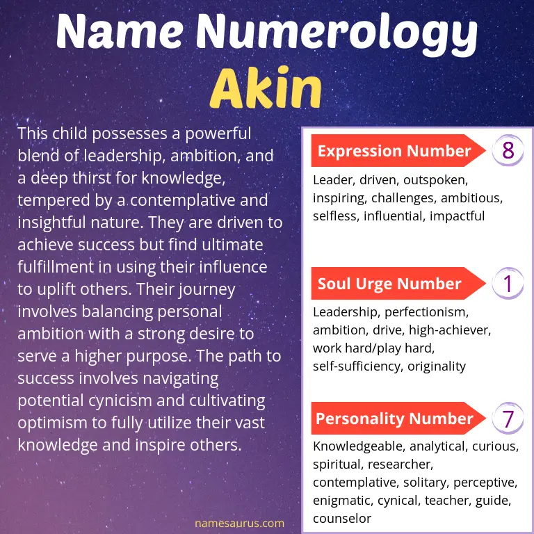 numerology of the name akin.