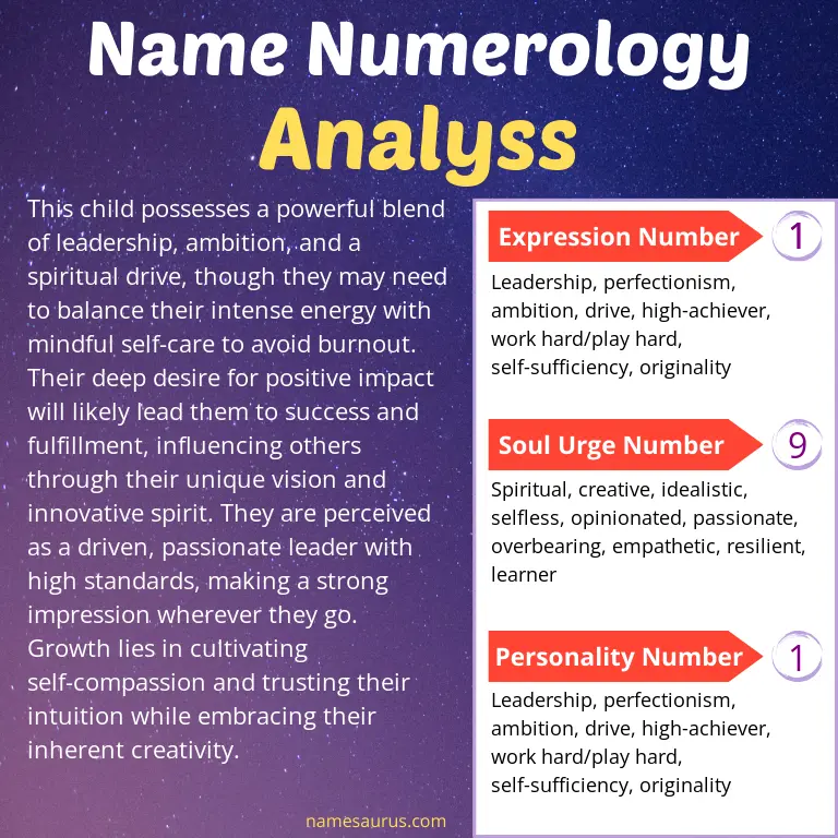 numerology of the name analyss.