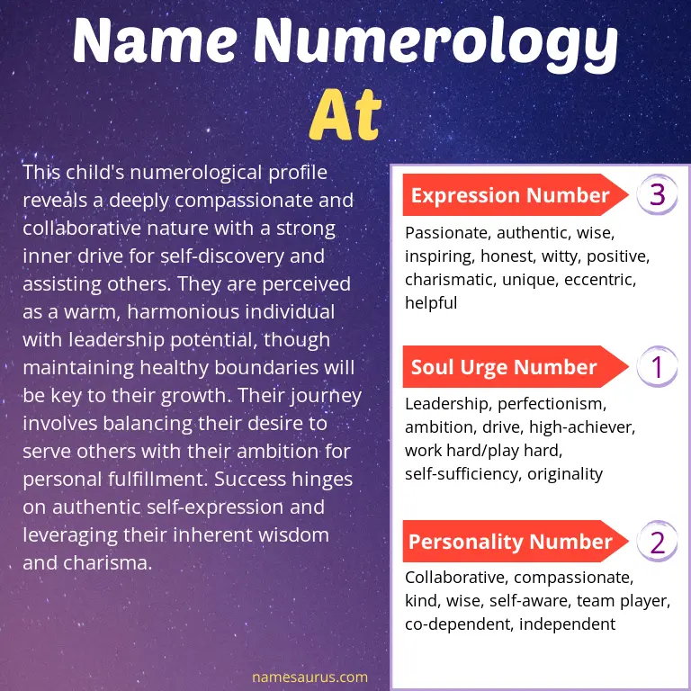 numerology of the name at.