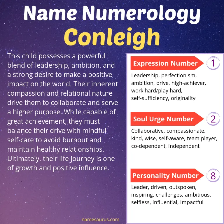 numerology of the name conleigh.