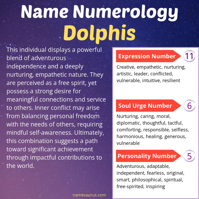 numerology of the name dolphis.