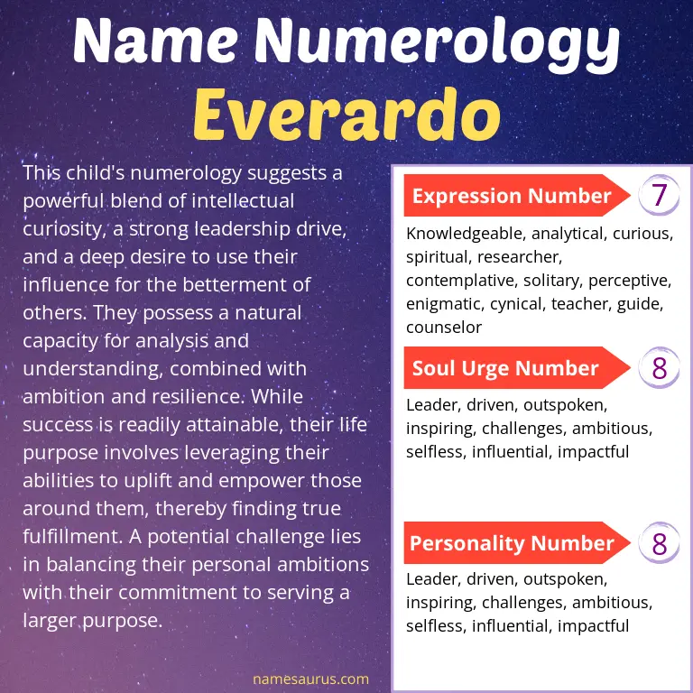 numerology of the name everardo.