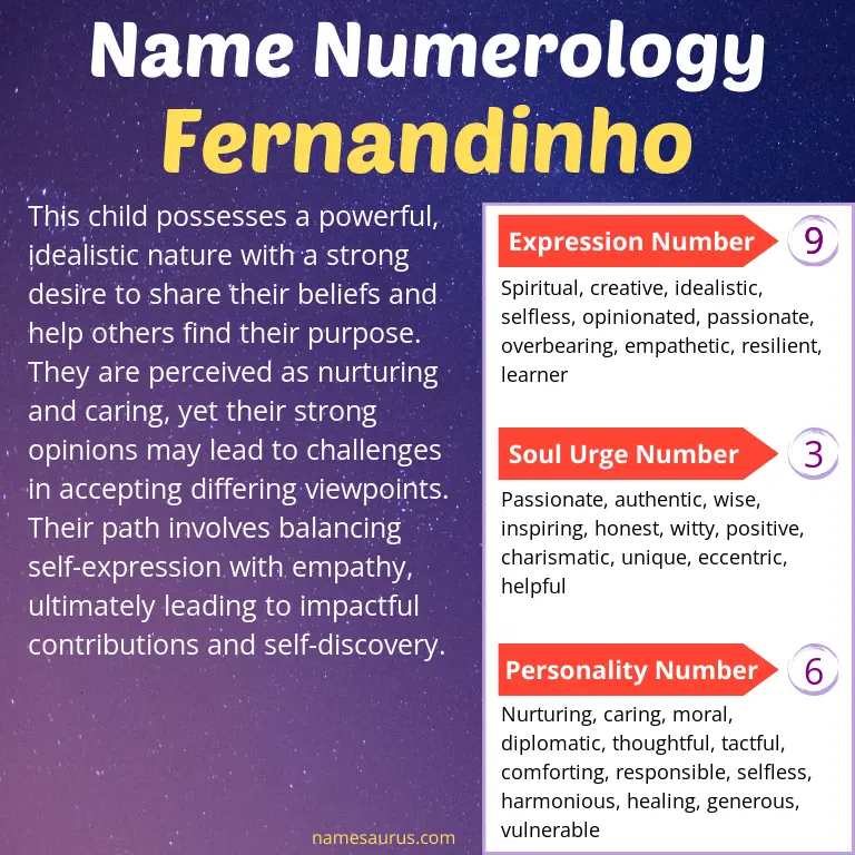 numerology of the name fernandinho.