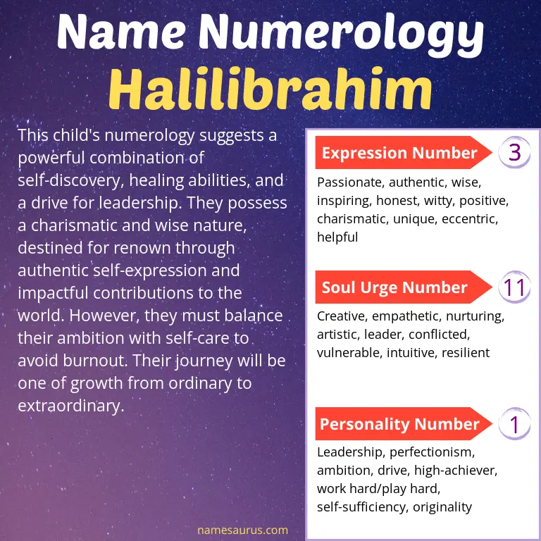 numerology of the name halilibrahim.
