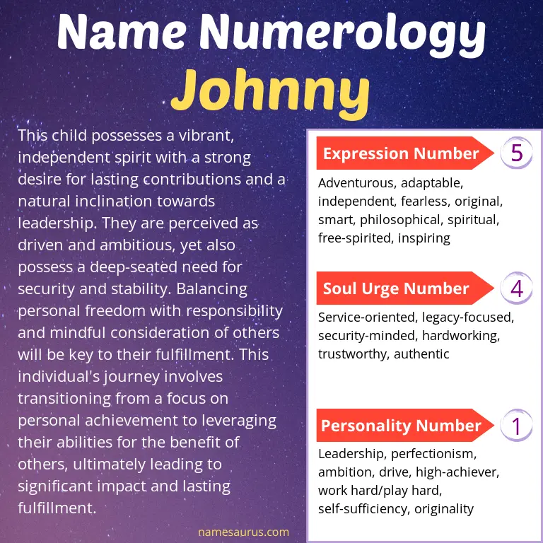 numerology of the name johnny.