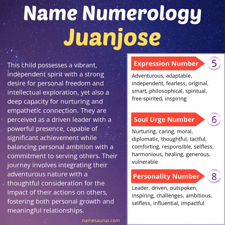 numerology of the name juanjose.