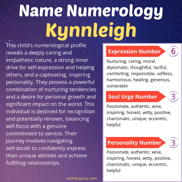 numerology of the name kynnleigh.