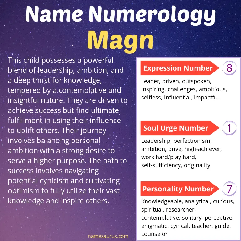 numerology of the name magn.