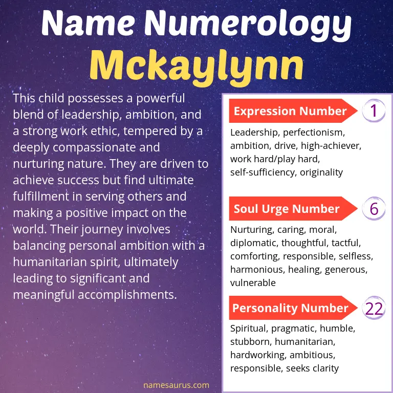 numerology of the name mckaylynn.