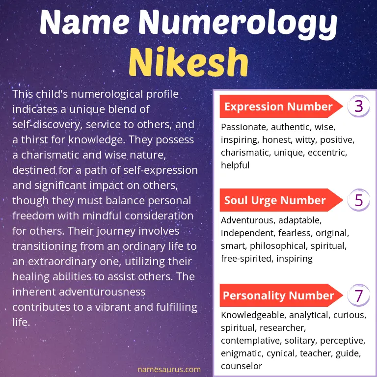 numerology of the name nikesh.