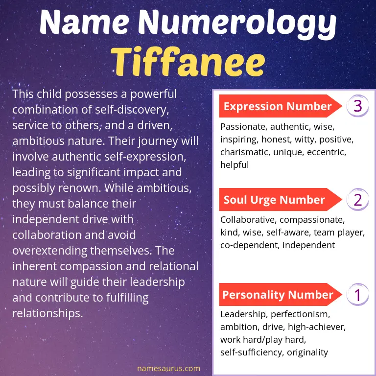 numerology of the name tiffanee.