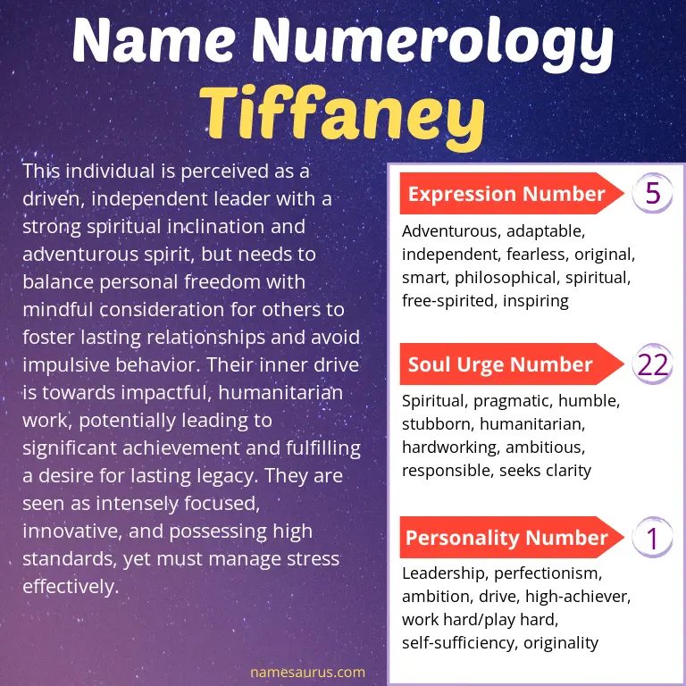 numerology of the name tiffaney.