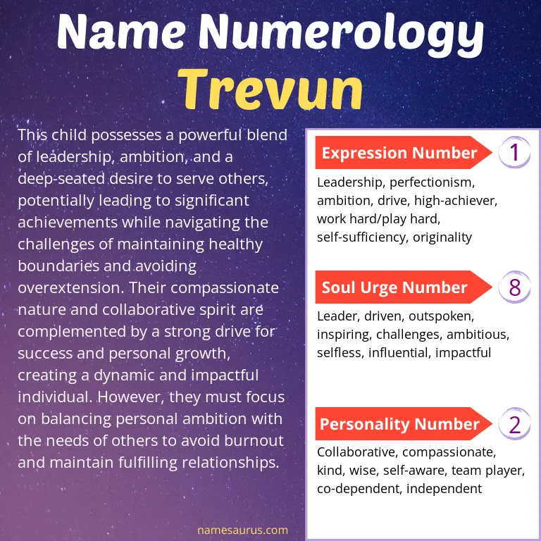numerology of the name trevun.