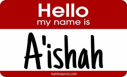 Hello my name is A'ishah png download
