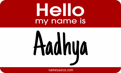 Hello my name is Aadhya png download