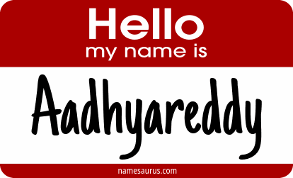Hello my name is Aadhyareddy png download