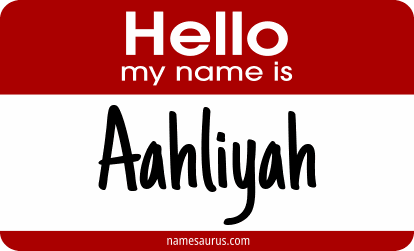 Hello my name is Aahliyah png download