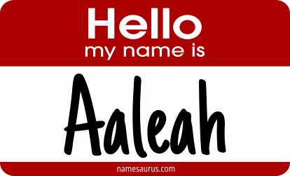 Hello my name is Aaleah png download