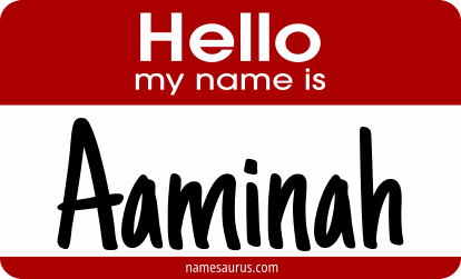 Hello my name is Aaminah png download