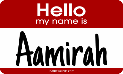 Hello my name is Aamirah png download