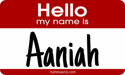 Hello my name is Aaniah png download