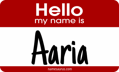 Hello my name is Aaria png download