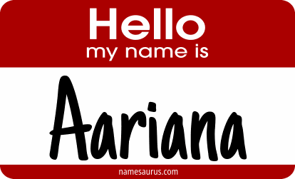 Hello my name is Aariana png download