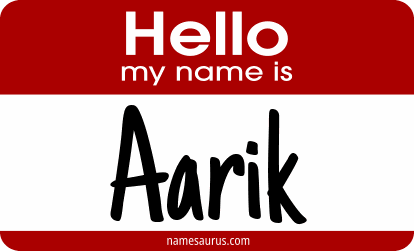Hello my name is Aarik png download