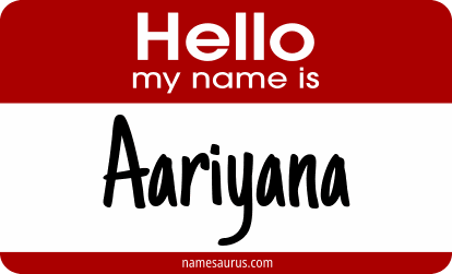 Hello my name is Aariyana png download