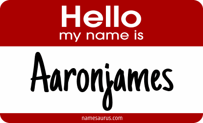 Hello my name is Aaronjames png download