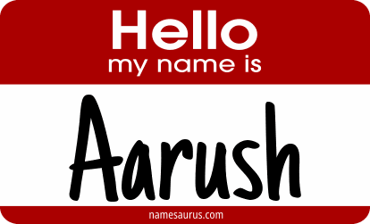 Hello my name is Aarush png download