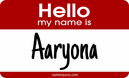 Hello my name is Aaryona png download