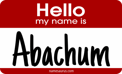 Hello my name is Abachum png download