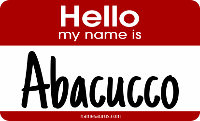 Hello my name is Abacucco png download