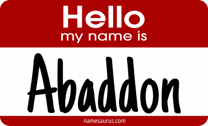 Hello my name is Abaddon png download