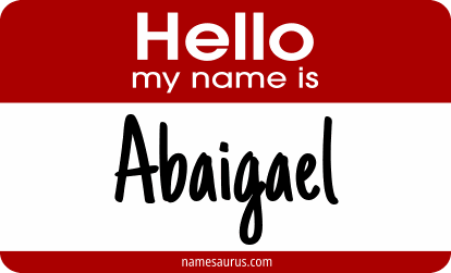 Hello my name is Abaigael png download