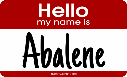 Hello my name is Abalene png download