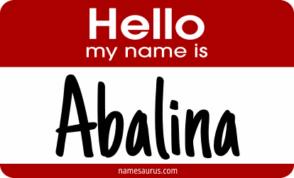 Hello my name is Abalina png download