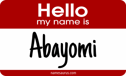 Hello my name is Abayomi png download