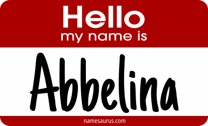 Hello my name is Abbelina png download