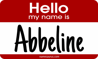 Hello my name is Abbeline png download