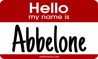 Hello my name is Abbelone png download