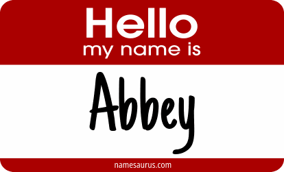 Hello my name is Abbey png download