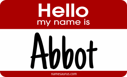 Hello my name is Abbot png download
