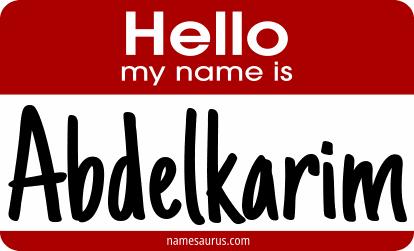 Hello my name is Abdelkarim png download
