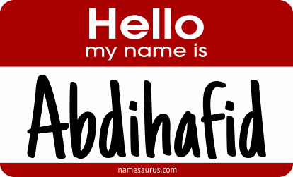 Hello my name is Abdihafid png download