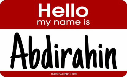 Hello my name is Abdirahin png download