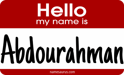 Hello my name is Abdourahman png download