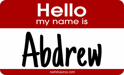 Hello my name is Abdrew png download