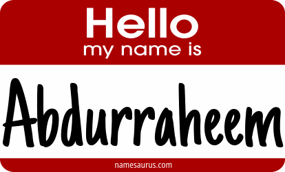 Hello my name is Abdurraheem png download